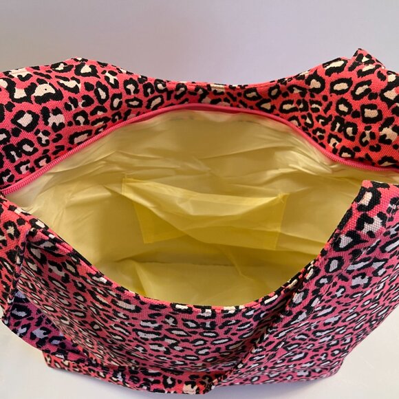 Leopard Print/ Animal Print / Pink/ Black/ White Tote Bag - XL - NWT - Picture 5 of 6